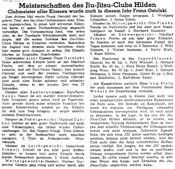 Meisterschaften des Jiu-Jitsu-Clubs Hilden