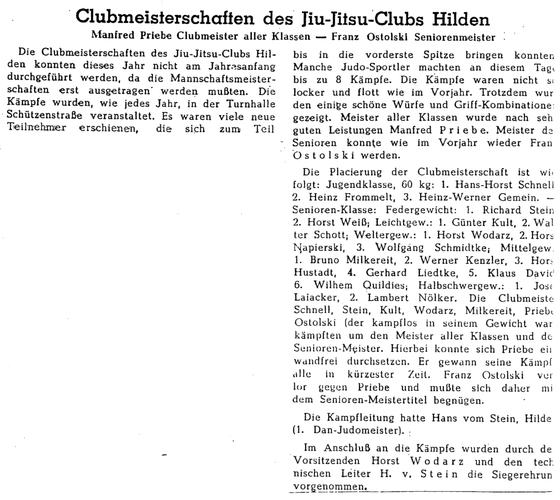 Clubmeisterschaften des Jiu-Jitsu-Clubs Hilden