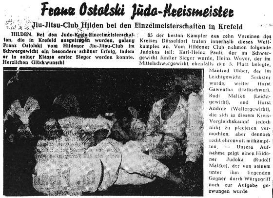 Franz Ostolski Judo-Kreismeister