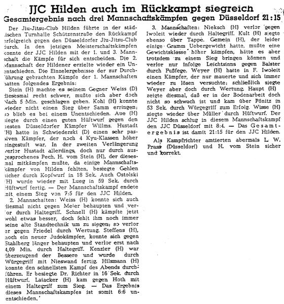 JJC Hilden auch im Rückkampf siegreich