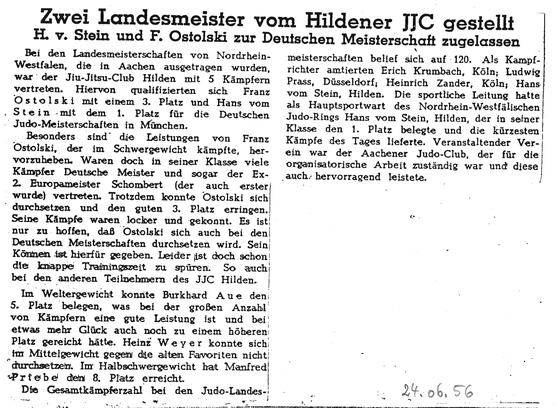 Zwei Landesmeister vom Hildener JJC gestellt